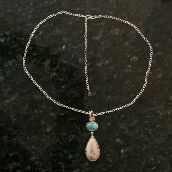 Barse Turquoise and Jasper Pendant Necklace